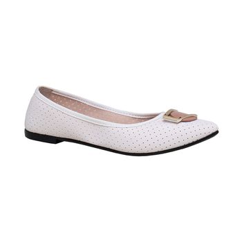 Sapatilha-Branco-Perfuros-Fivela-Frontal-|-Moleca-Tamanho--38---Cor--BRANCO-OFF-0